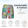 thumbnail image 5 of Balery Cute Dinosaur Mens Swim Trunks Swim Shorts for Men Quick Dry Inseam Beach Shorts with Compression Liner Pocket-Large, 5 of 9