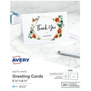Avery Printable Greeting Cards with Envelopes, 5.5" x 8.5" (3265)