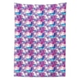 thumbnail image 2 of Geometric Tablecloth, Digital Pastel Colored Square Shapes Fantasy Abstract Contemporary Illustration, Rectangle Satin Table Cover for Dining Room and Kitchen, 52" X 70", Multicolor, by Ambesonne, 2 of 2