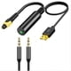 thumbnail image 2 of USB Digital Fiber Optical to 3.5mm Converter Optical Audio Cable, 2 of 4
