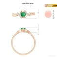thumbnail image 5 of ANGARA Natural Solitaire Emerald Bypass Promise Ring with Diamond Accents in 14K Rose Gold for Women (Size-4mm) | May Birthstone, Birthday, Anniversary, Jewelry Gift for Women | Natural Emerald Ring, 5 of 9