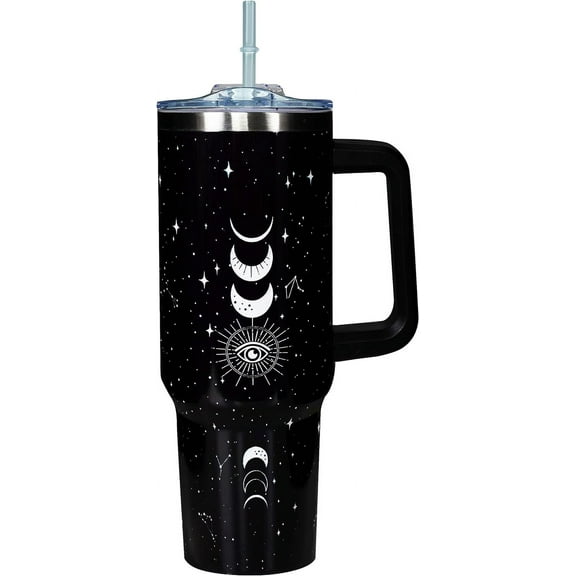 40 Oz Tumbler With Handle 40oz Boho Tumbler With Lid Straw Double Insulated Travel Coffee Mug Womens Boho Cup Gifts