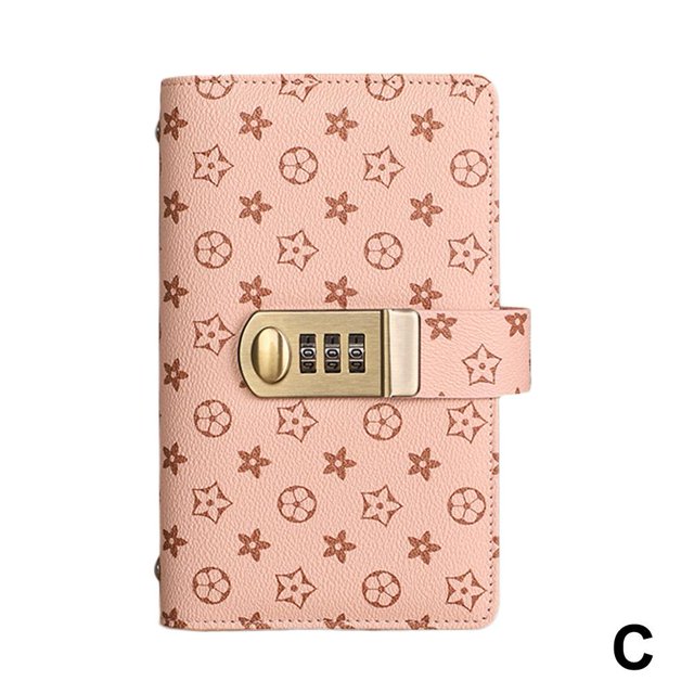 Portefeuille en Cuir PU avec Serrure à Code - Rangement Sécurisé, Style Rétro