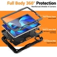 thumbnail image 5 of Case for iPad Air 5th Generation/iPad Air 4th Generation 10.9 inch, 360 Rotating Stand Handle Shoulder Strap Heavy Duty Shockproof Cover, Black, 5 of 7