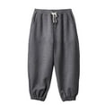 thumbnail image 4 of Jalioing Spring Summer Kids Loose Sweatpant Workout Child Sportpant Elastic Rise Outerwear Cinch Bottom Pant (8-9 Years, Dark Gray), 4 of 5