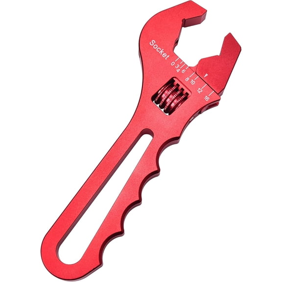 AN Fitting Hose Wrench Adjustable 3AN-16AN Aluminum Red