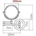 thumbnail image 3 of Wall Mirror, Wall-Mounted Makeup Mirror Metal Round 10X Magnified Wall-Mounted 8-inch Makeup Mirror Bathroom Folding Mirror, 3 of 7