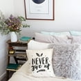 thumbnail image 2 of Never Give Up Baby Cotton Canvas Pillow Cover, 2 of 3