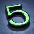 thumbnail image 1 of Glow in the Dark House Numbers - Green / Solar Powered House Numbers - Green, 1 of 6