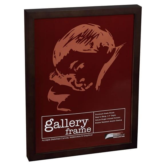 Ambiance Gallery Wood 1.5"" Deep Picture Frame - Professional Quality Frames for Stretch Canvas Artists Display Home Decor & More! - [Espresso - 12x16""]