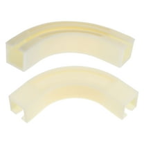 WHAMVOX  2 Pcs Corner Curtain Rod Connector Rails and Fittings White