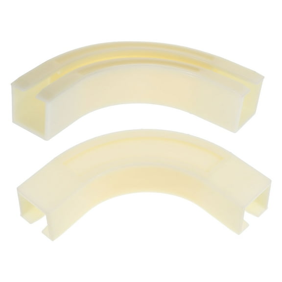 WHAMVOX  2 Pcs Corner Curtain Rod Connector Rails and Fittings White