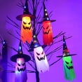 thumbnail image 4 of Lámpara colgante de fantasma luminosa decorativa de Halloween Lámpara de barra de hielo de bruja colorida Lámpara colorida LED Cadena Festival de fantasmas Lámpara de atmósfera fantasma colgante, 4 of 4