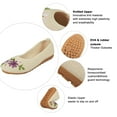 thumbnail image 6 of Women Vintage Embroidered Flats Flower Slip On Cotton Fabric Liner Comfortable Flat Shoes, 6 of 9