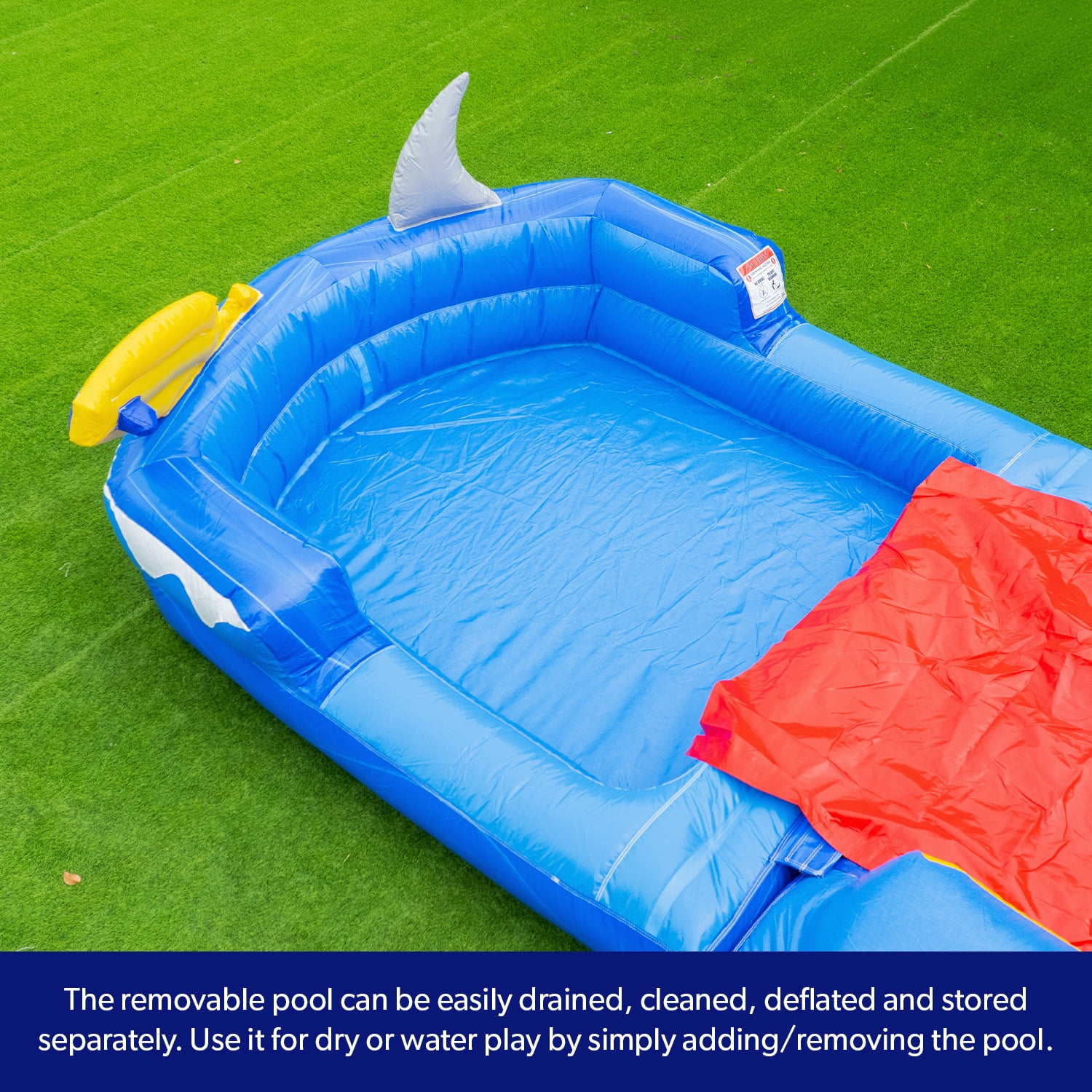 HeroKiddo 26FT Long Inflatable Water Slide Bounce House - Commercial Grade with Basketball Hoop, Backyard Wet Dry Fun