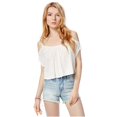 thumbnail image 1 of Aeropostale - Camiseta sin mangas corta con hombros descubiertos para mujer, color blanco roto, extragrande Aeropostale Camiseta sin mangas, 1 of 2