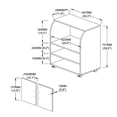 thumbnail image 5 of Pemberly Row Microwave Kitchen Cart in White, 5 of 5