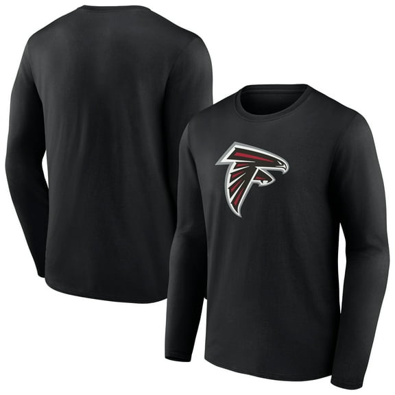 Men's Black Atlanta Falcons Primary Logo Long Sleeve T-Shirt