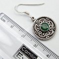 thumbnail image 3 of SilverStarJewel Genuine Green Onyx Gemstone Jaipur Jewelry !! 925 Pure Silver Earrings 3.3 CM, 3 of 3