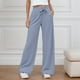 thumbnail image 1 of WILLBEST Pantalones Casuales de Mujer, de Cintura Alta, Holgados, de Pierna Recta, para Uso Diario, Cómodos para Entrenar En Verano y Otoño, con Cinturilla Elástica y Detalle de Lazo. Chica, 1 of 6