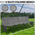 thumbnail image 4 of Renwick 6 Seats Portable Folding Bench for Sports Camping, Gray, 4 of 8
