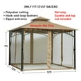 thumbnail image 3 of Kozy Life Replacement Gazebo Mosquito Netting for Gazebo Size 12' x 12', Beige (Net Only), 3 of 5