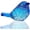 Blue, variant on Glass Birds Figurines, Handmade Blown Bird Figurine, Crystal Glass Animal Collectible for Bird Lover, Desktop Home Decor Gift