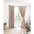 thumbnail image 3 of Orange Ombre Blackout Curtains for Bedroom/Living Room, Thermal Insulated Kitchen Curtains, Farmhouse Stripes Modern Abstract Art Grommet Darkening Window Treatment Drapes 52"x84"x2, 3 of 8