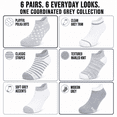 thumbnail image 6 of Girls Dream Step Whisper Soft Ankle Socks, 6 Pack, Lightweight Breathable Socks, GREY, S, 6 of 9