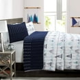 thumbnail image 2 of Cozy Line Summit Blues Snowy Alps Pike Reversible Quilt Bedding Set, 2 of 7