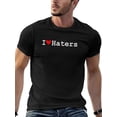 thumbnail image 1 of T-shirt Graphique Grande Taille pour Hommes J'aime les Haineux Col Rond Décontracté, 1 of 5