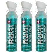 Boost Oxygen Portable Canned Oxygen, Menthol-Eucalyptus, 10L, 3 Pack