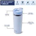 thumbnail image 3 of Built Torrent 20 oz Light Blue Insulated Stainless Steel Tumbler with Glass Interior, 3 of 15