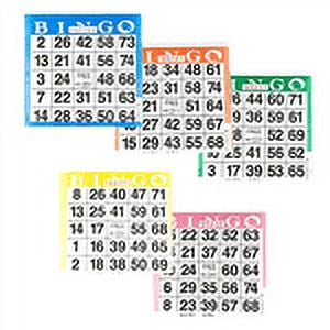 Bingo Paper Game Cards - 1 card - 5 sheets - 100 books per pack
