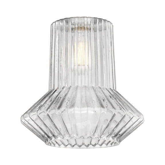 G212-Innovations Lighting-Springwater-Light Glass in Art Nouveau Style-12 Inches Wide by 12 Inches High Clear Spiral Fluted Finish