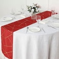 thumbnail image 6 of BalsaCircle 12" x 108" Red Gold Geometric Polyester Table Runner Party Linens Dinner, 6 of 8