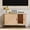 Natural, variant on Multi-Functional Hidden Cat Litter Box Enclosure Furniture, Akaber Cat Washroom with Cat Scratch Pad, Tambour Sliding Door, Indoor Cat House for Living Room, Walnut