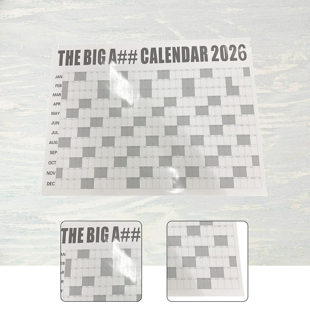 Calendario de pared 2026 Planificador anual para el Festival de Primavera Estudio Negocio gris