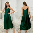 thumbnail image 5 of PMVFHDE Pajama Nightgown For Women Ice Silk Strap Sleepwear Long Dress Satin Home Wear Womens Nightgowns Green，XL, 5 of 6