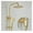 Style 1, variant on Rainfall Shower Sets Faucet Mixer Tap With Tub Faucet Brass Luxury Brushed Gold Bath & Shower Faucet Set Bathtub Faucet