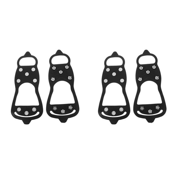 4x 8 Teeth Ice Gripper Spike for Shoes Winter Outdoor Anti-Slip Hiking Snow Crampons Shoe