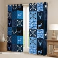 thumbnail image 2 of jejeloiu Jungle Elk Skull Blackout Curtains Set of 2 (52x84 Each),Rustic Farmhouse Cabin Window Curtains,Blue Camouflage Plaid Curtains and Drapes For Boys Teens,Luxury Bedroom Decor, 2 of 6