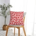 thumbnail image 5 of Pofeuu Strawberry And Flowers Print Double-sided plush pillowcase Square Throw Pillow Covers Pillows Cover for Living Room Bedroom Sofa Couch Cushion Cover（No pillow core）-12"x12", 5 of 7