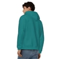 thumbnail image 4 of Uemuo Teal for Men's Fashion Full-zip Hoodies & Sweatshirts with Kangaroo Pocket, Zip-up Hooded Sweatshirt, Moisture Wicking & Breathable-Large, 4 of 5