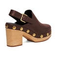 thumbnail image 4 of XYD Women Round Toe Cork Platform Pumps Slingback Strap Chunky Block Heels Fashion Weekend Date Shoes Size 16 Brown, 4 of 4