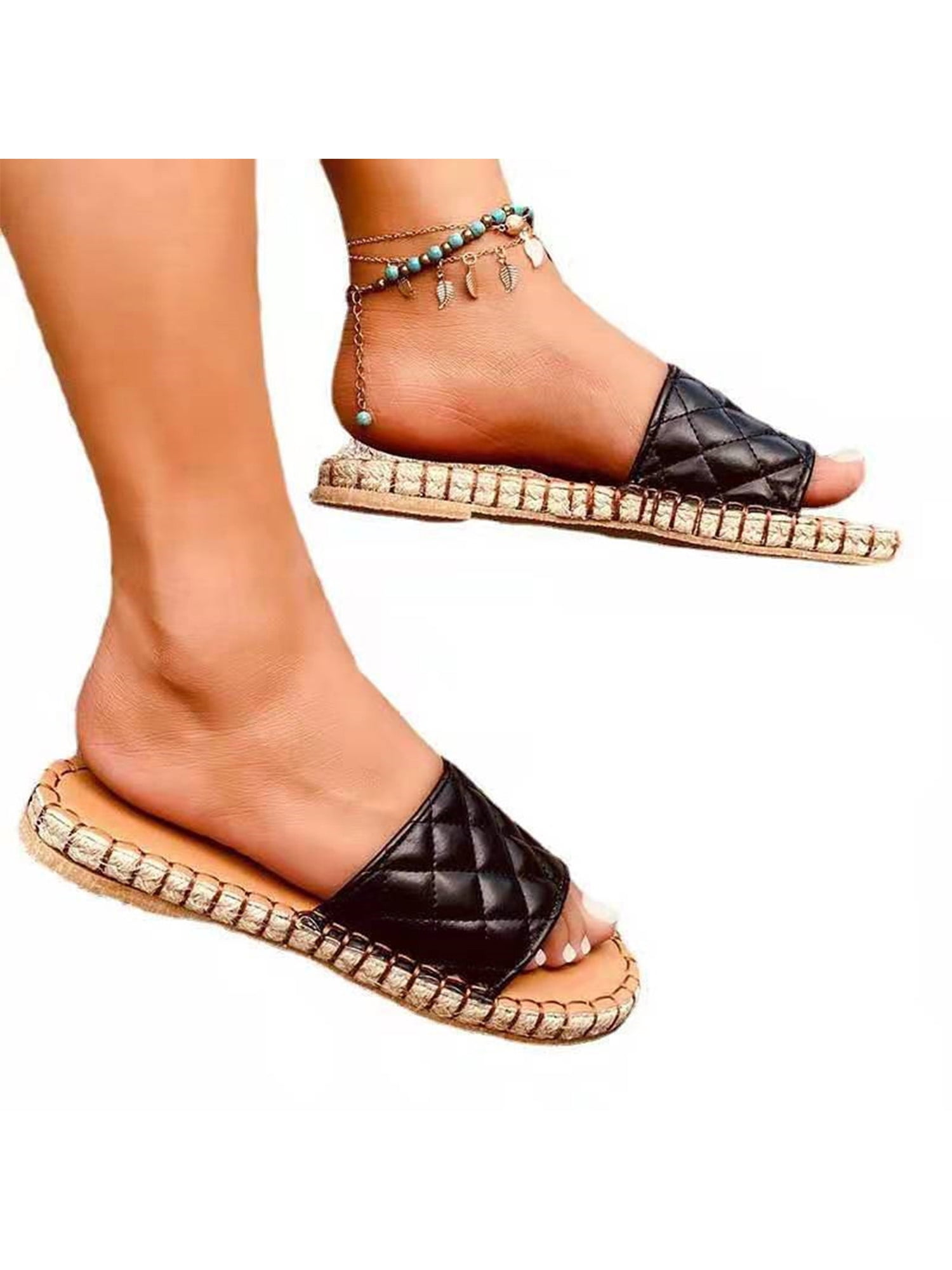NEW WOMENS LADIES FLAT SLIP ON MULE SUMMER STUDS STUDDED CAGE SANDALS SHOES SIZE 