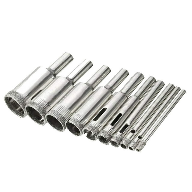 Juego de brocas de diamante, 10 piezas, sierra de agujero de 3-18 mm para revestimiento de diamante, Tomshoo Broca