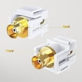 thumbnail image 6 of GearIT BNC Keystone Jack Insert for BNC Cables Wall Jack, BNC Insert, F/F SDI Keystone Cable Jack Adapter with TV Jack in White, 10 Pack, 6 of 6