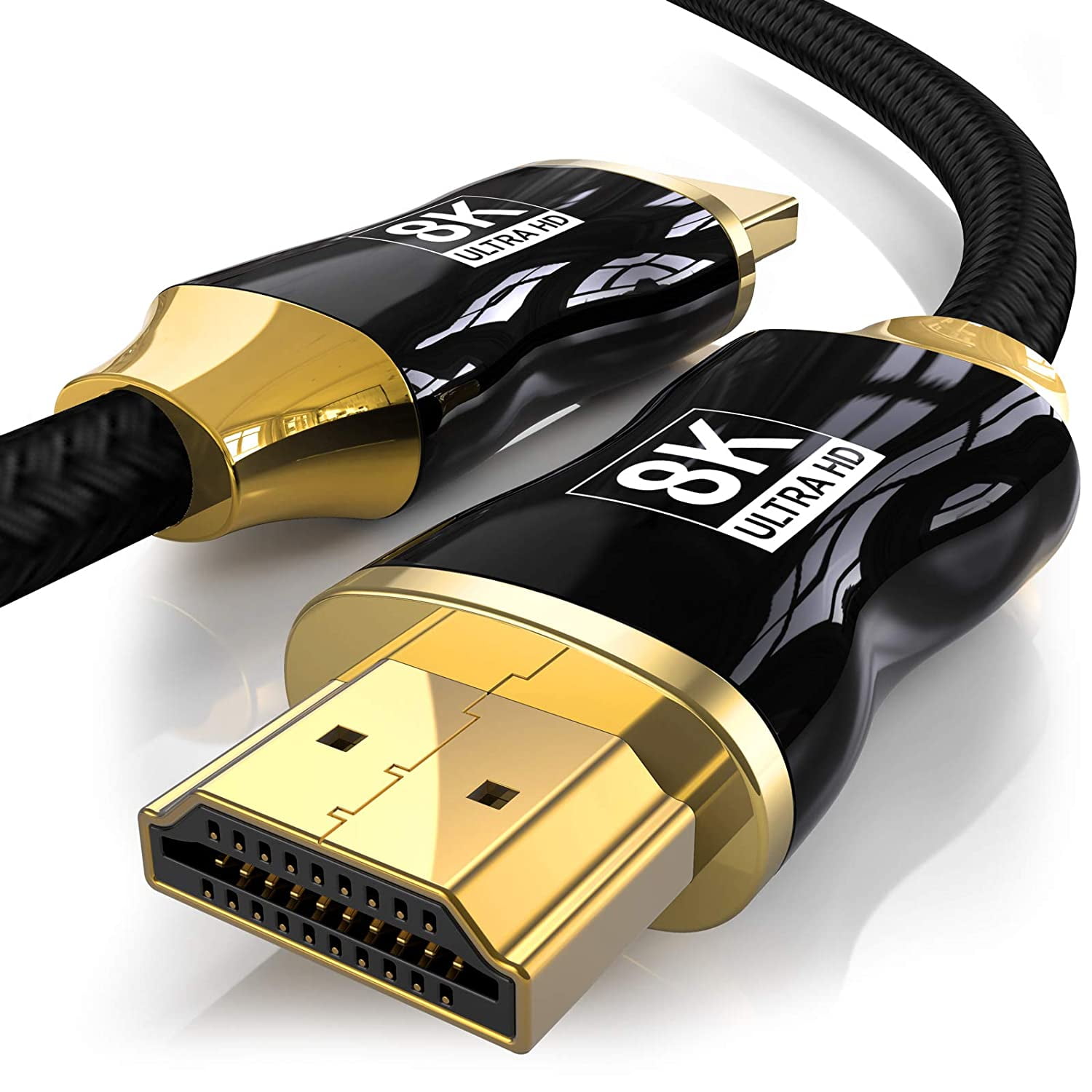 vejr Begå underslæb Beskæftiget 8K HDMI Cable 10 Ft,2.1 HDMI Cable 10 Feet Supports 48Gbps 8K@60Hz,4K@120Hz  HDR,3D,Dolby Vision,Dolby Atmos Compatible with All TVs, BluRay, Xbox,  PS4(Zinc Alloy housing) - Walmart.com