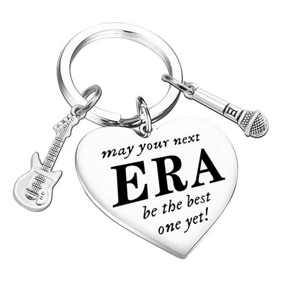 Popular Singer Keychain, Microphone Guitar Keychain Ornament  Music Tay Fans Stuff for Sisters Friends Daughter Birthday Accessories Key Chains for Women,Singer Gifts Inspired
